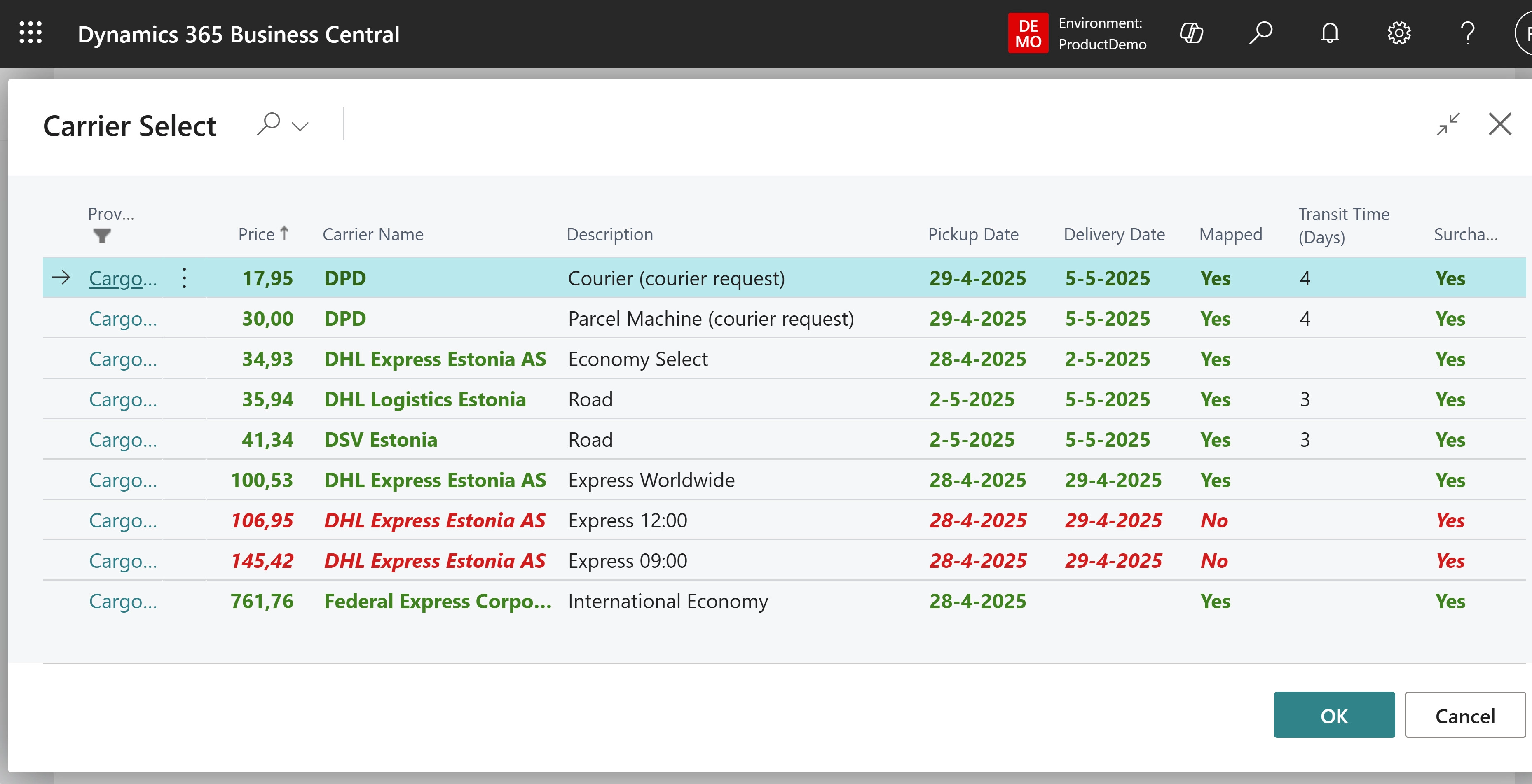 4 Select A Carrier In The Bc Sales Order With Shipit 365