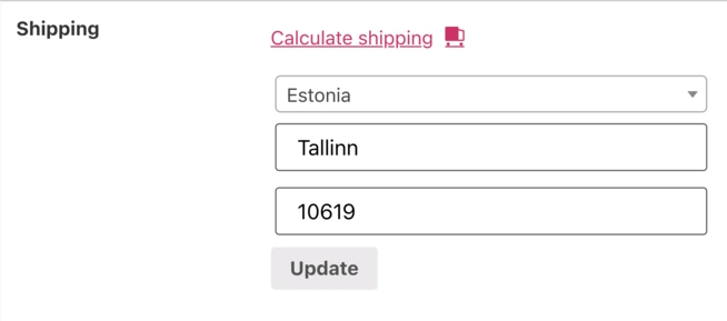 Woocommerce Cargoson Calculate Shipping Form