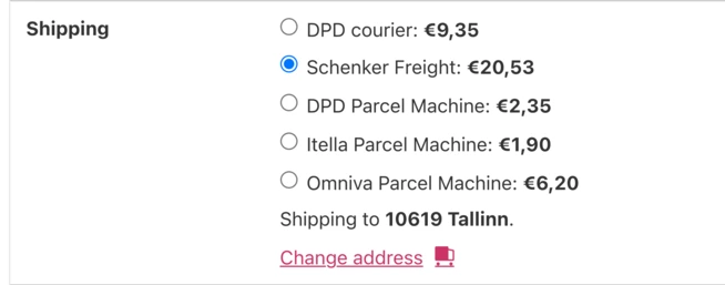 Woocommerce Cargoson Shipping Options