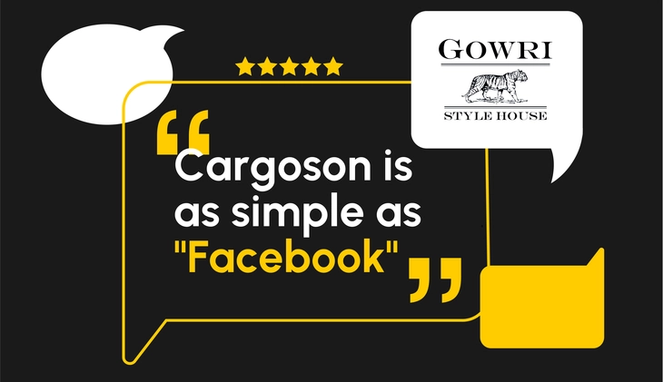 Cargoson ir tik vienkāršs kā "Facebook".