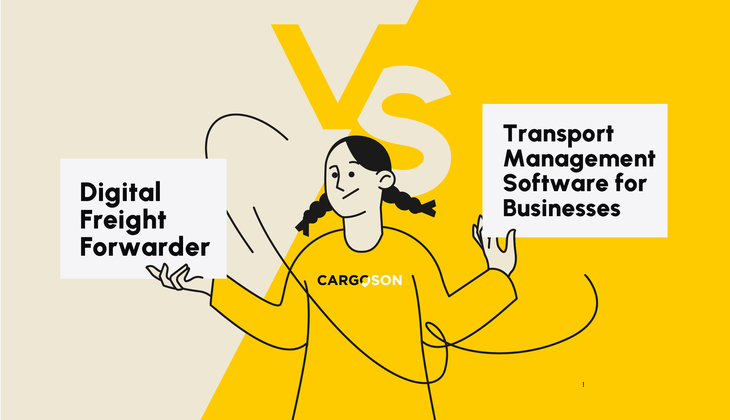 Digital Freight Forwarder vs. Transport Management Software for Businesses (TMS) (+simple comparison table)