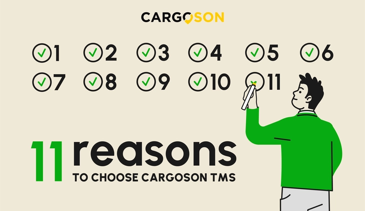 11 iemesli, kāpēc izvēlēties Cargoson TMS