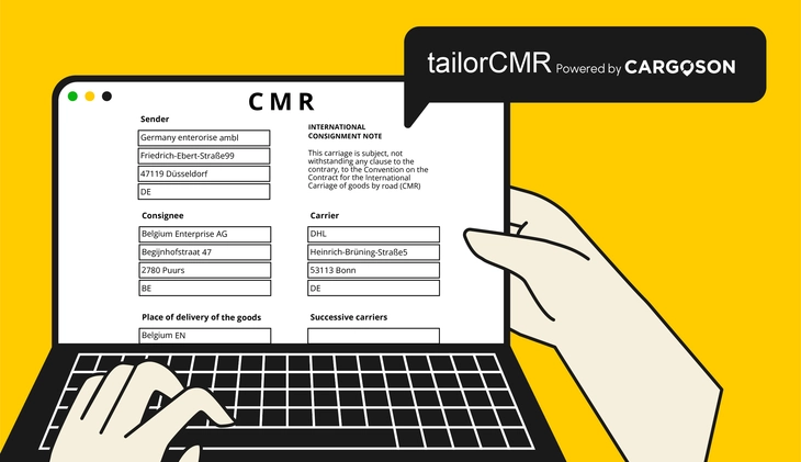 TailorCMR - Online custom CMR generator software